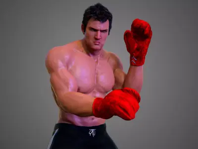  Male Caucasian BOX - MMA Fighter 3D model