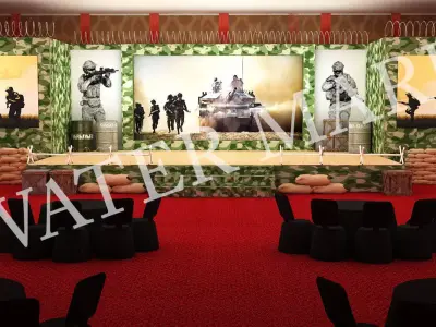 Army stage event 3D model