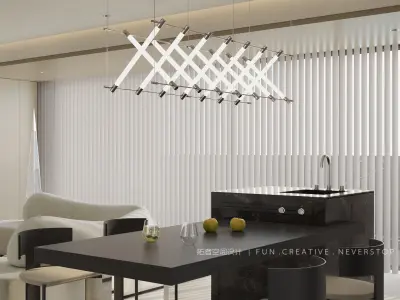 Modern Elegance- A Luxurious 3D Apartment Model 3D model