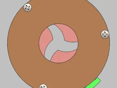 Rotating Iris mechanism-3 blades 3D print model