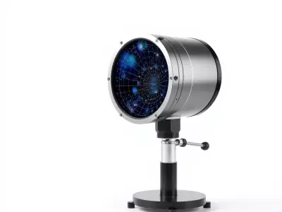 Futuristic Projector with Star Map Model Pack Low-poly 3D model