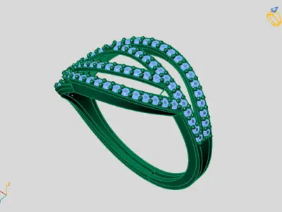 Women Ring 3DM Womens Ring 3d models 3D print model 3D print model 37
