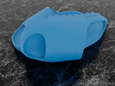 ADIDAS YEEZY SLIPPER - BLUE Low-poly 3D model