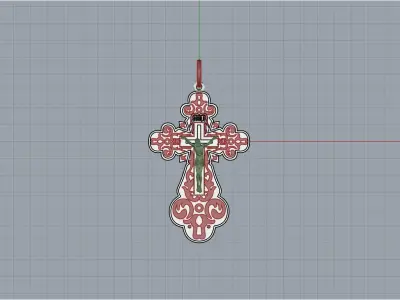 Jesus Cross Pendant 8980 3D print model