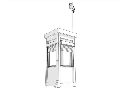 container guard booth 125cm x 125cm  3D model