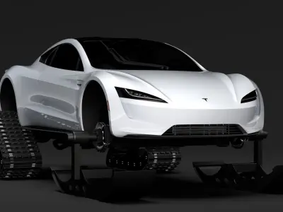 Tesla Roadster  Ski 2018 3D model