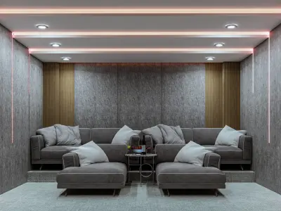 Home Theater Interior Design 3D model
