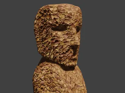 Mountain face Low-poly 3D model