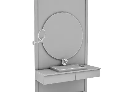 natural bathroom sink 3D model Low-poly 3D model