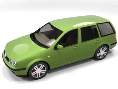 VW GOLF 4 VARIANT LOWPOLY Low-poly 3D model