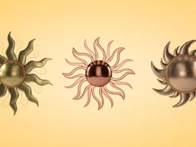 Sun - Wall Decoration 3D model