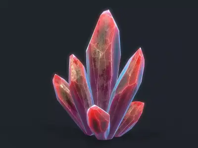 Crystal Low-poly 3D model