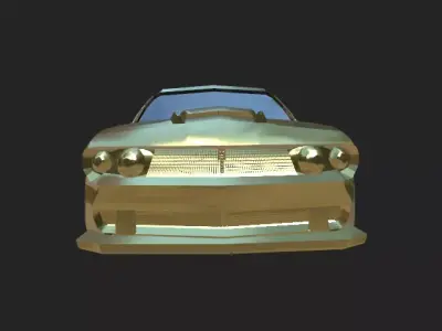 Challenger SRT Hellcat Car Model Realistically Textured Low-poly 3D model