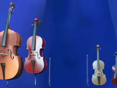 Symphonic Strings SET Violine Viola Cello and Double Bass 3D model