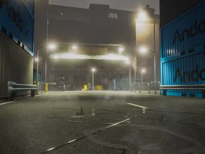 Docks shipment Scene 3D model