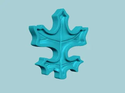 Pin Oak Tree Leaf - Molding Artificial EVA Craft 3D print model