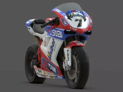 Ducati 1098R  Italian Superbike 3D Model Low-poly 3D model