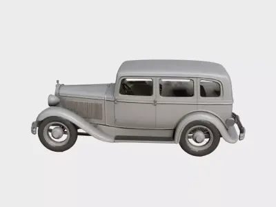 1920s Antique Vintage Car 3D Model Classic Early Era Automobile 3D model