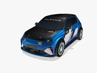 Alpine A290 Rallye 2026 Low-poly 3D model