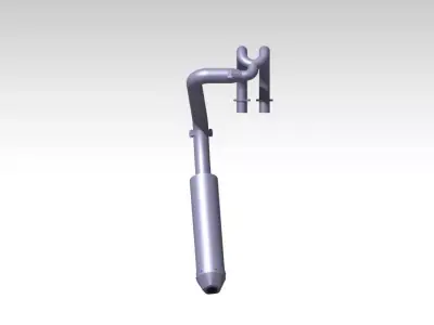 Exaust medical device with metal handle 3D model
