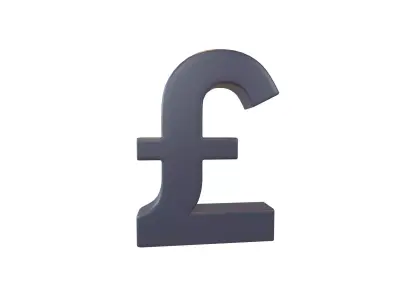 Pound Symbol v2 004 Low-poly 3D model