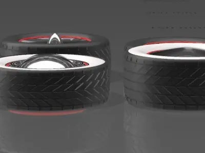 4 models of Mooneyes Wheels for scale autos 1 24 3D print model