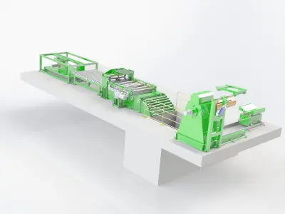 Metal cut to length line 3D print model