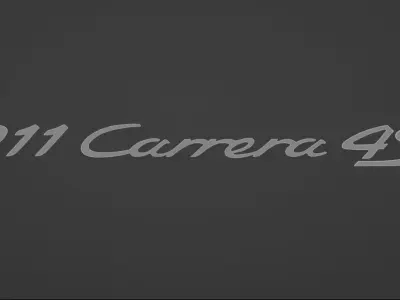 Porsche 911 Carrera 4S Badge 3D print model