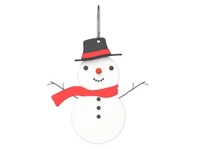 Christmas Tree Decoration Snowman Collection 3D model