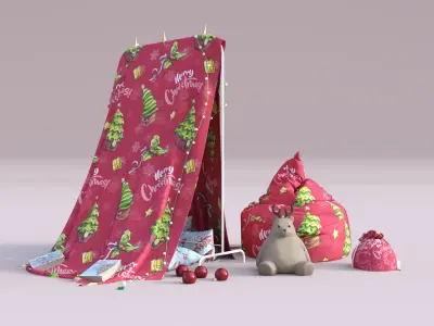 Children Christmas Pack Low-poly 3D model