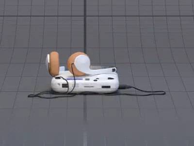 Disc Walkman headset 3D model