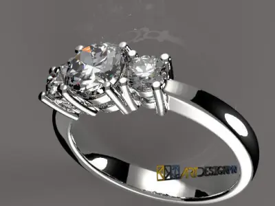 Women Trilogy Ring 3D print model