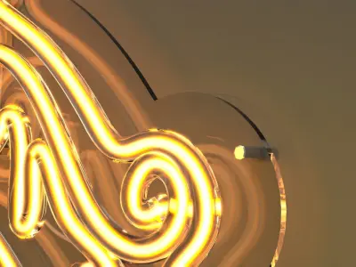 Picture Frame 3 - Neon Sign 3D model