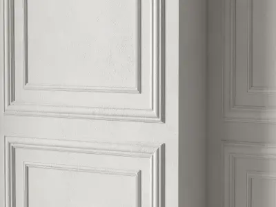 Classic 3D Wall Panel with Ornament Design for Interior Decor 6 3D model