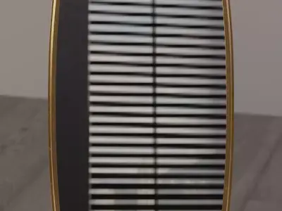 Elsa Curved Rectangular Mirror 3D model