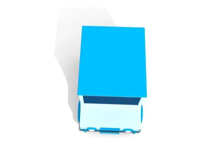 Blue Car - Truck 3D model