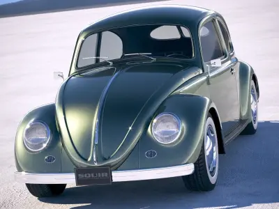 Vokswagen Beetle 1950 3D model