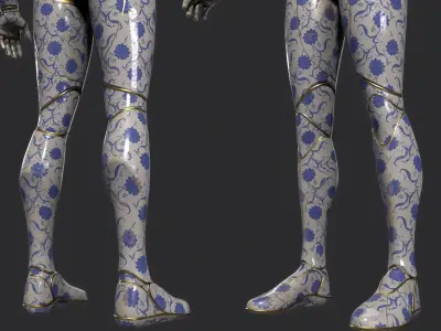 UE5 Quinn Mannequin  Porcelain  3 Texture Packs 3D model