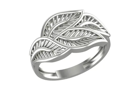 Leaf Ring 3D print model