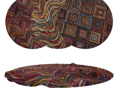 Round Rug Set 13 3D model