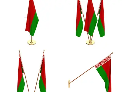 Belarus Flag Pack 3D model