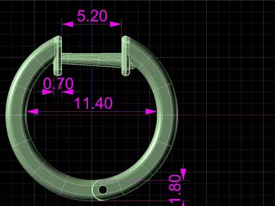 earrings hoop simple 3D print model