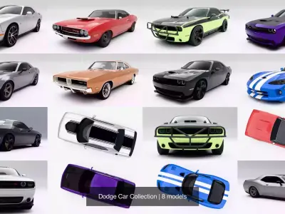 Dodge Car Collection 3D Model Pack