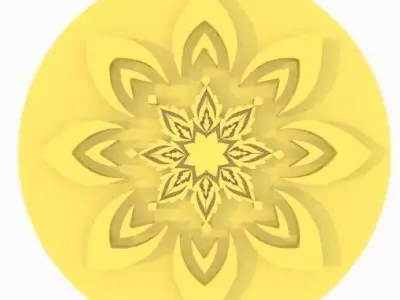Flower button Free 3D model get