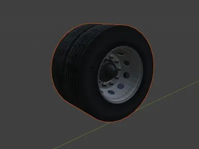 Truck wheels 3D model