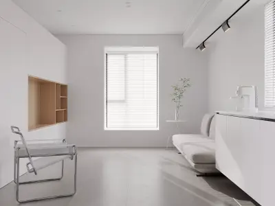 3D Model of Modern Minimalist Apartment Interior Design 3D model