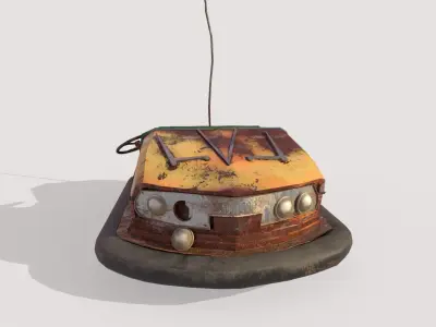 Abandoned Pripyat Bumper Car-Dodgem Car Model 2 3D model