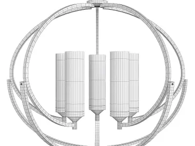 Luxury Mediterranean Chandelier Low-poly 3D model