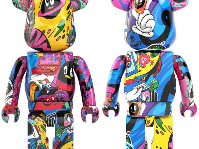 bearbrick collection 3D model