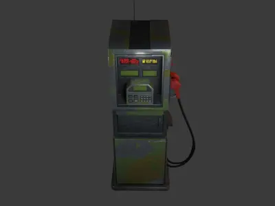 Sci fi gas pump Low-poly 3D model